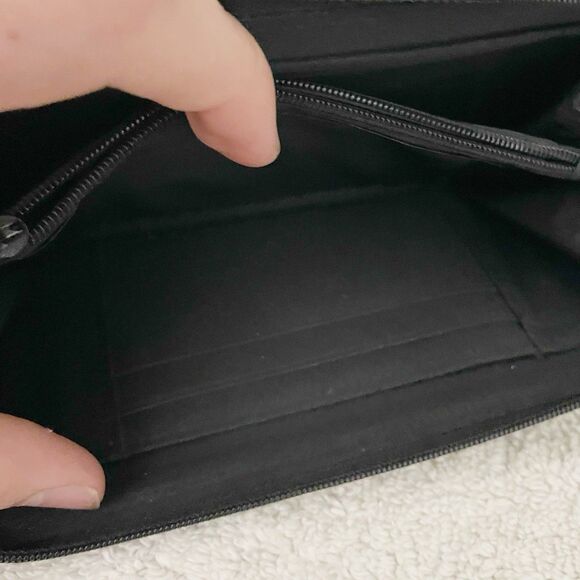 Dopp Black Leather Wallet Silver Snap Designer Old Money Chic - Picture 13 of 15